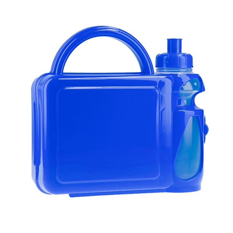 Blue Lunch Box For Kids With 500 ml Bottle BPA Free